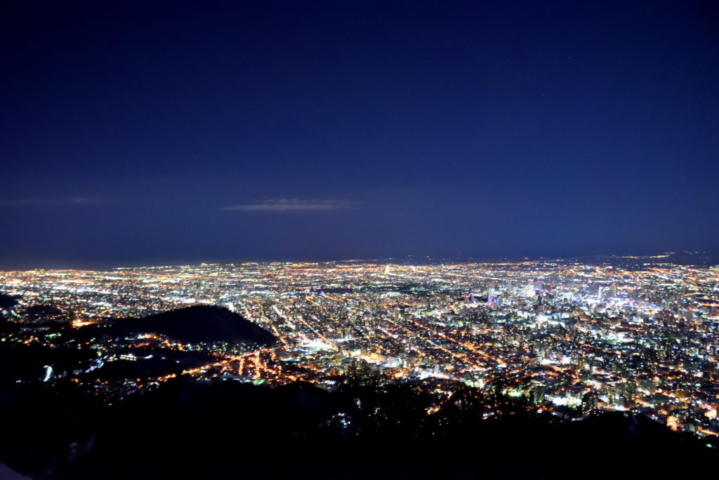 札幌藻岩山n展望台からの札幌の夜景