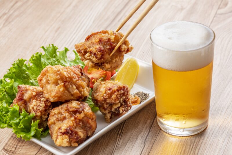 唐揚げとビール
